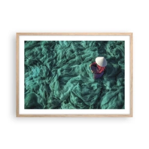 Plakat w ramie jasny dąb - W morzu sieci - 70x50 cm