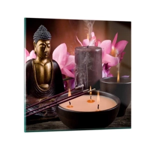 Obraz na szkle - Oczyścić umysł, uspokoić ciało - 70x70 cm