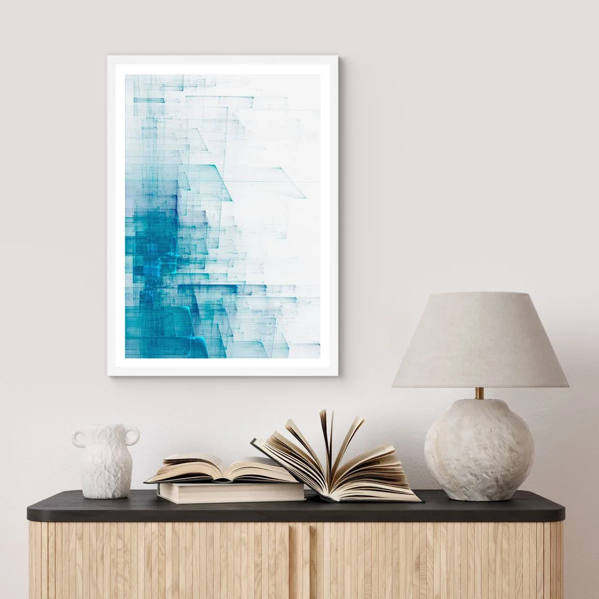 Plakat w białej ramie - Jak stała się przestrzeń - 61x91 cm