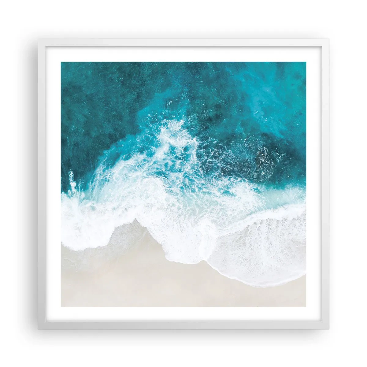 Plakat w białej ramie - Naturalna pieszczota - 60x60 cm