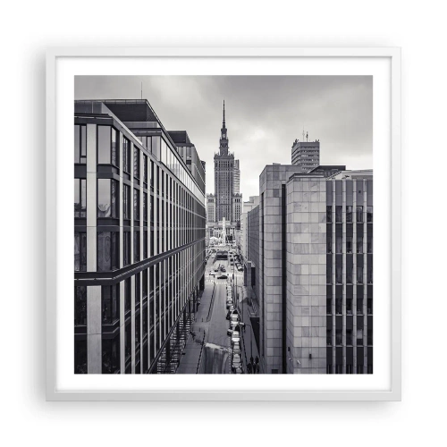 Plakat w białej ramie - Warszawska dolina - 60x60 cm