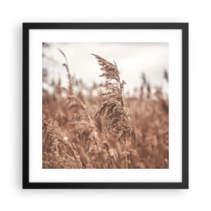 Plakat w czarnej ramie - Na polach już jesień - 40x40 cm