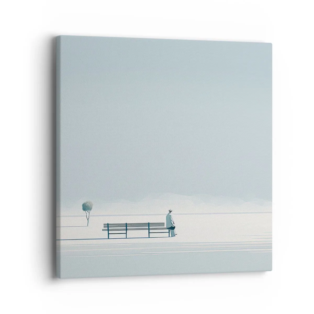 Obraz na płótnie - Tak, czekam. - 40x40 cm