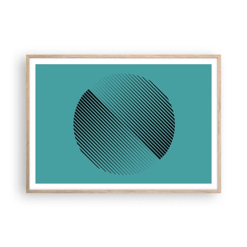 Plakat w ramie jasny dąb - Koło – geometryczna wariacja - 100x70 cm