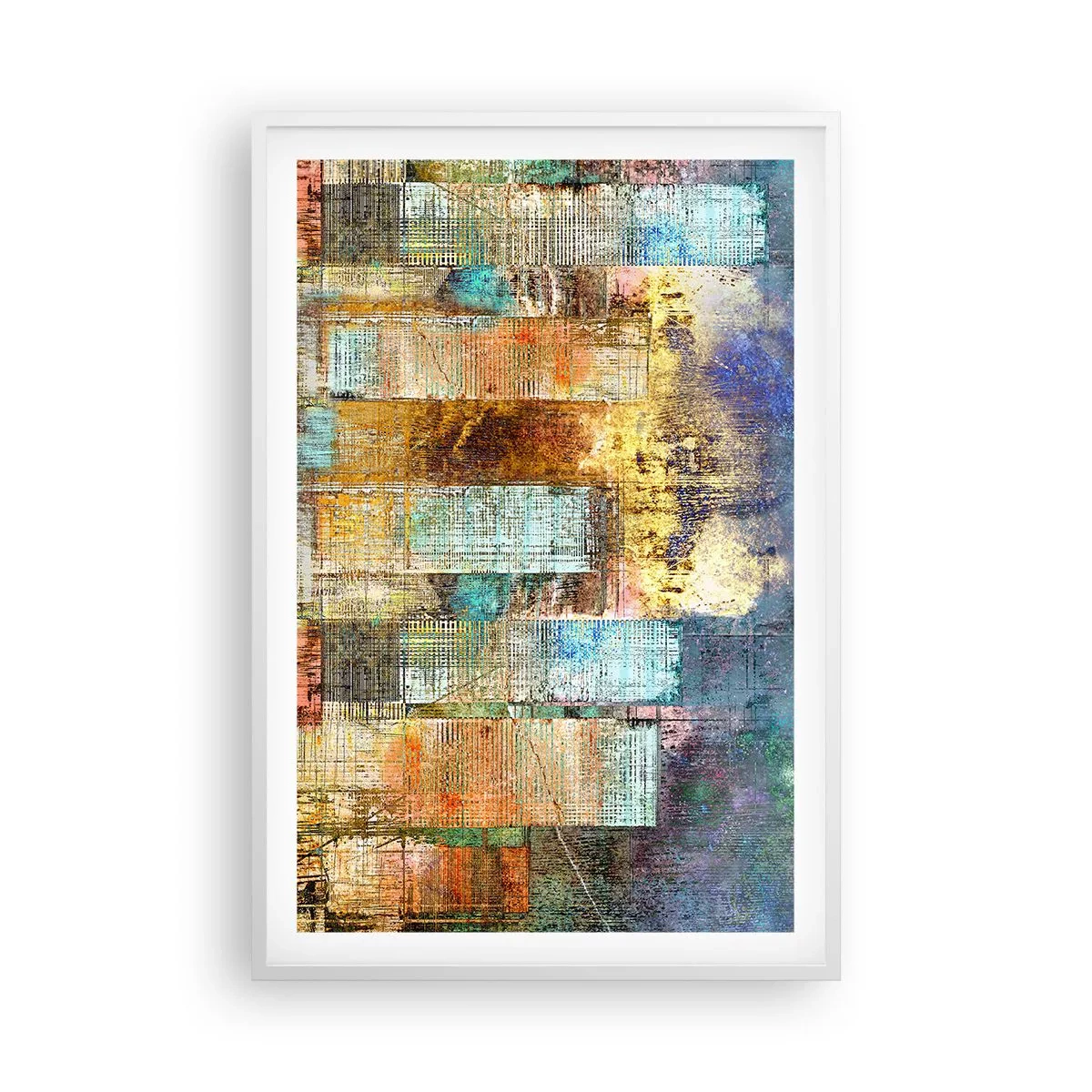 Plakat w białej ramie - Słoneczna metropolia - 61x91 cm