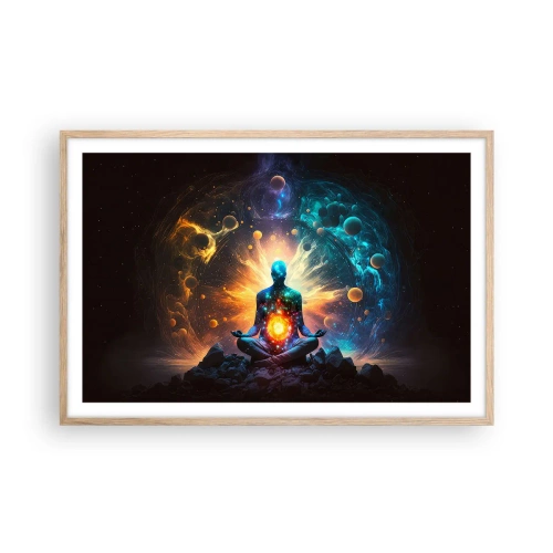 Plakat w ramie jasny dąb - Kosmiczny spokój - 91x61 cm