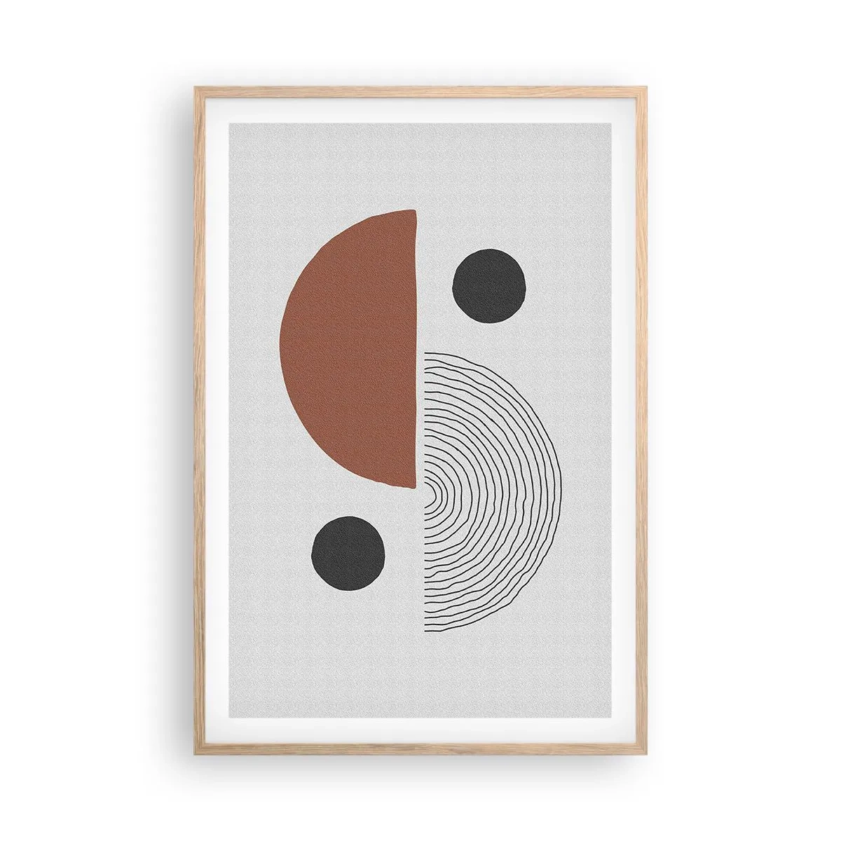 Plakat w ramie jasny dąb - Doskonałość koła - 61x91 cm