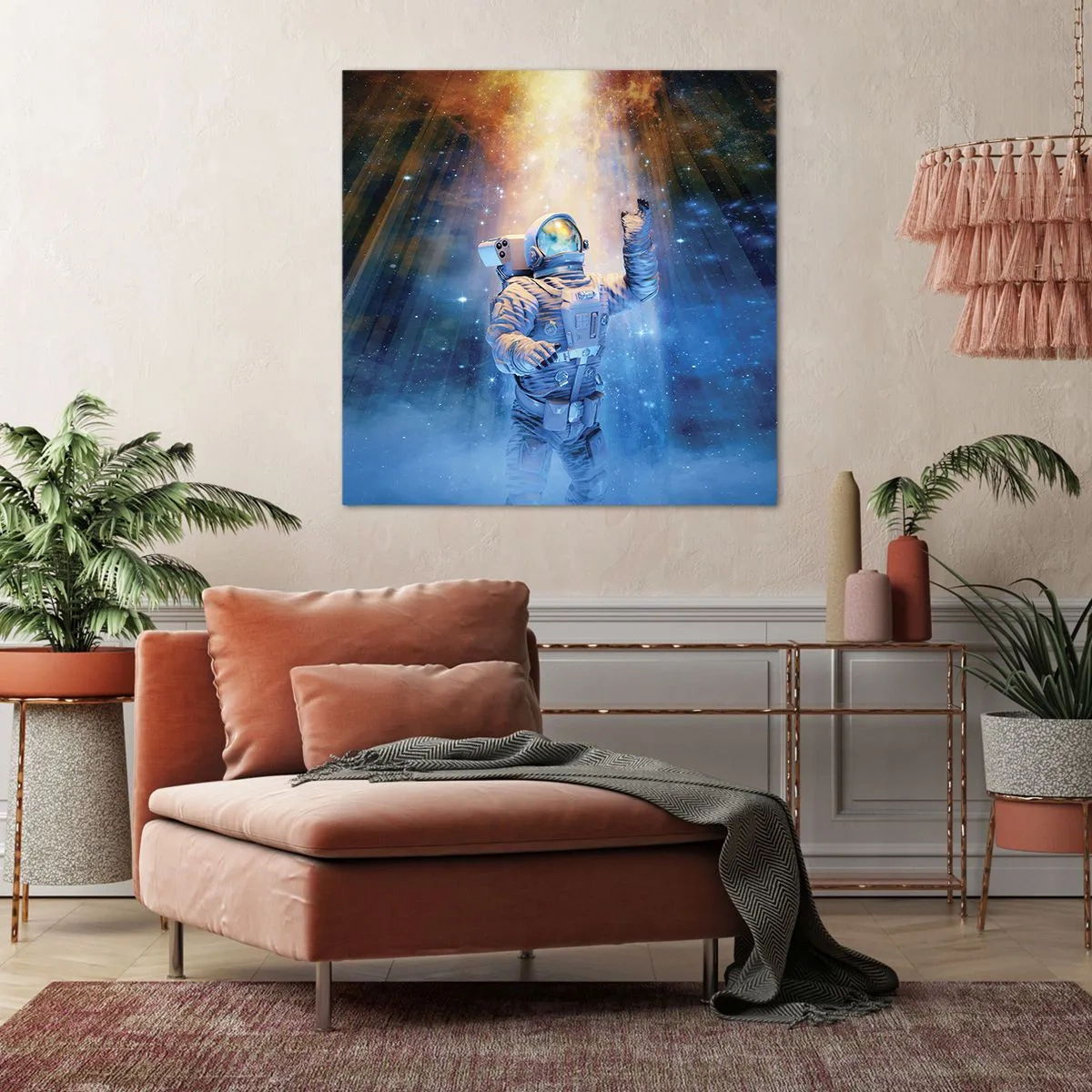 Obraz na płótnie - Wreszcie u celu - 40x40 cm