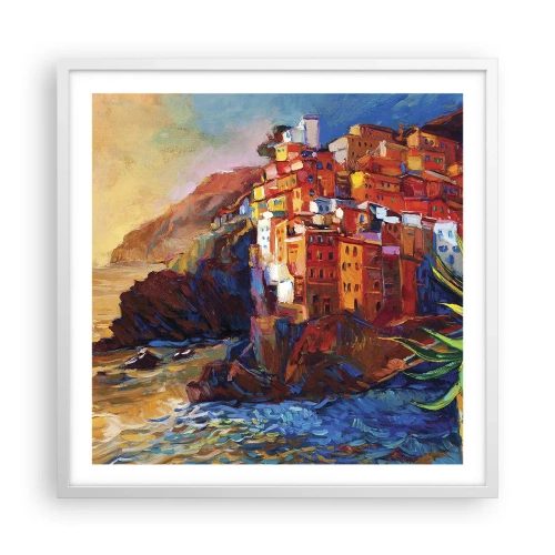 Plakat w białej ramie - Włoskie klimaty - 60x60 cm