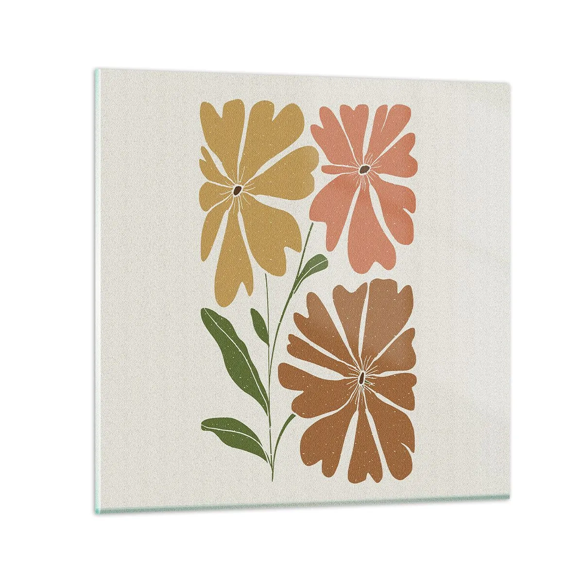 Obraz na szkle - Natura i geometria - 40x40 cm