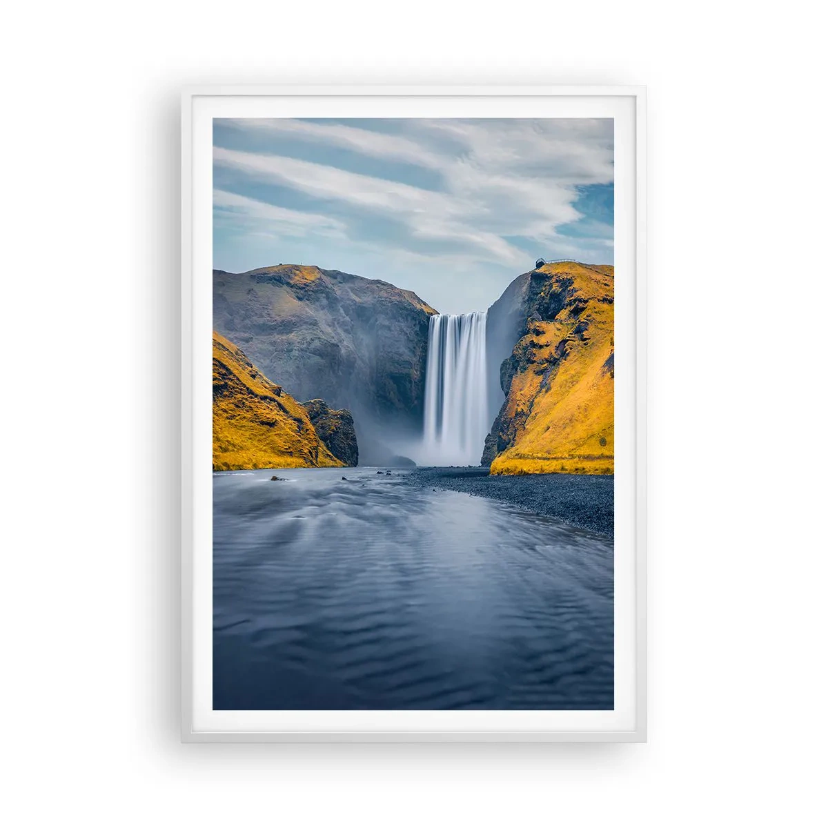 Plakat w białej ramie - Wieczne trwanie, wieczny ruch - 70x100 cm