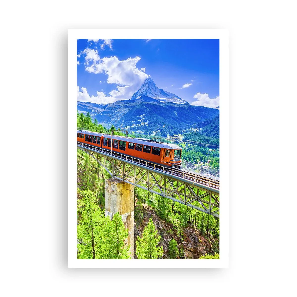 Plakat - Kolej na Alpy - 61x91 cm