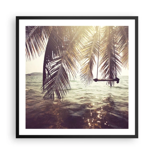 Plakat w czarnej ramie - Można bujać w obłokach do woli - 60x60 cm