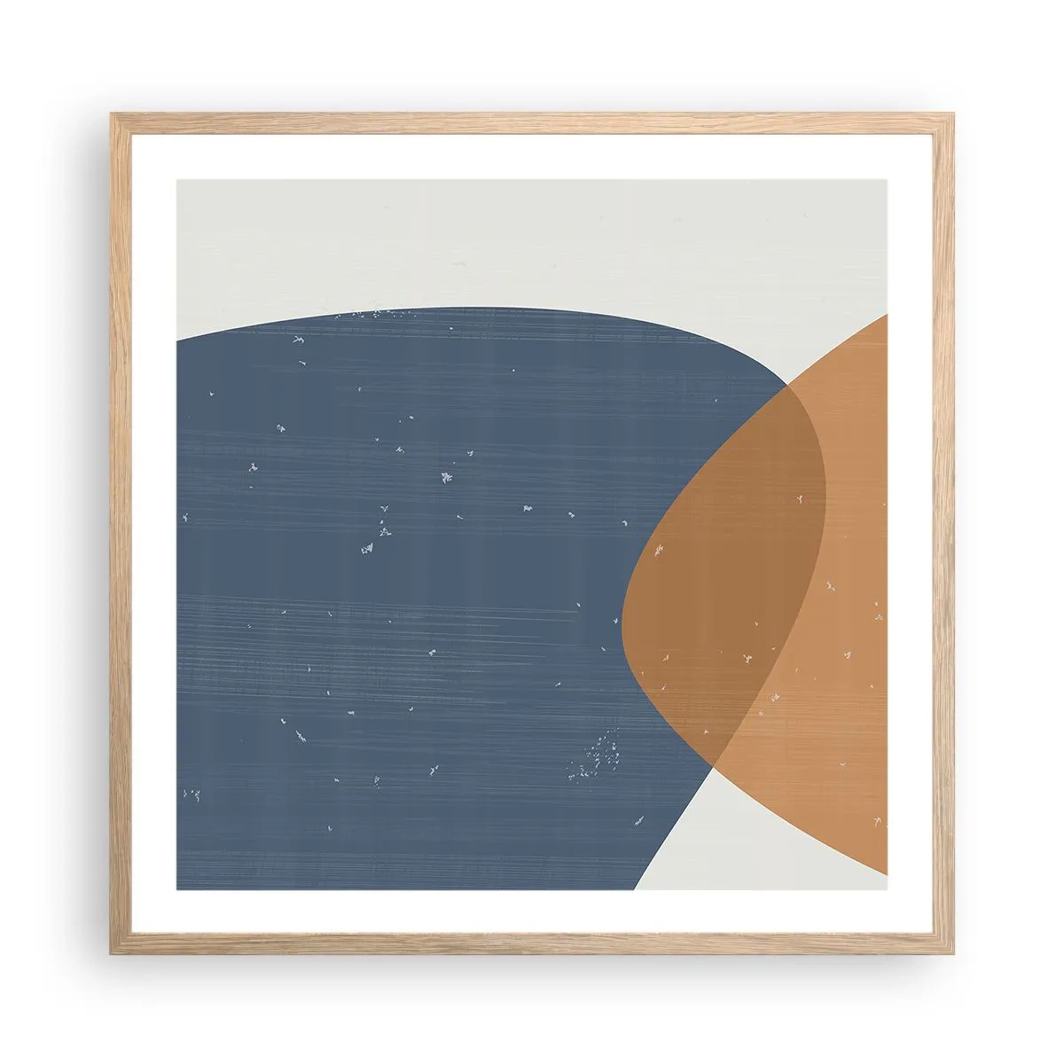 Plakat w ramie jasny dąb - Owale i wpływy - 60x60 cm