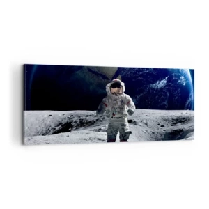 Obraz na płótnie - Pozdrowienia z Księżyca - 100x40 cm
