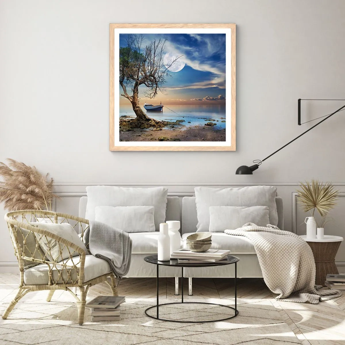 Plakat w ramie jasny dąb - To koniec czy początek? - 40x40 cm