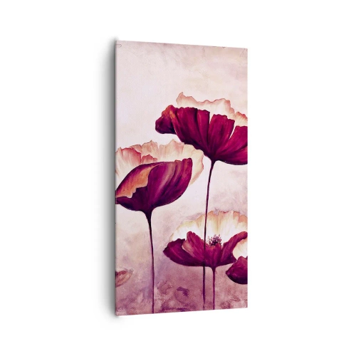 Obraz na płótnie - Płatek czerwony i biały - 65x120 cm