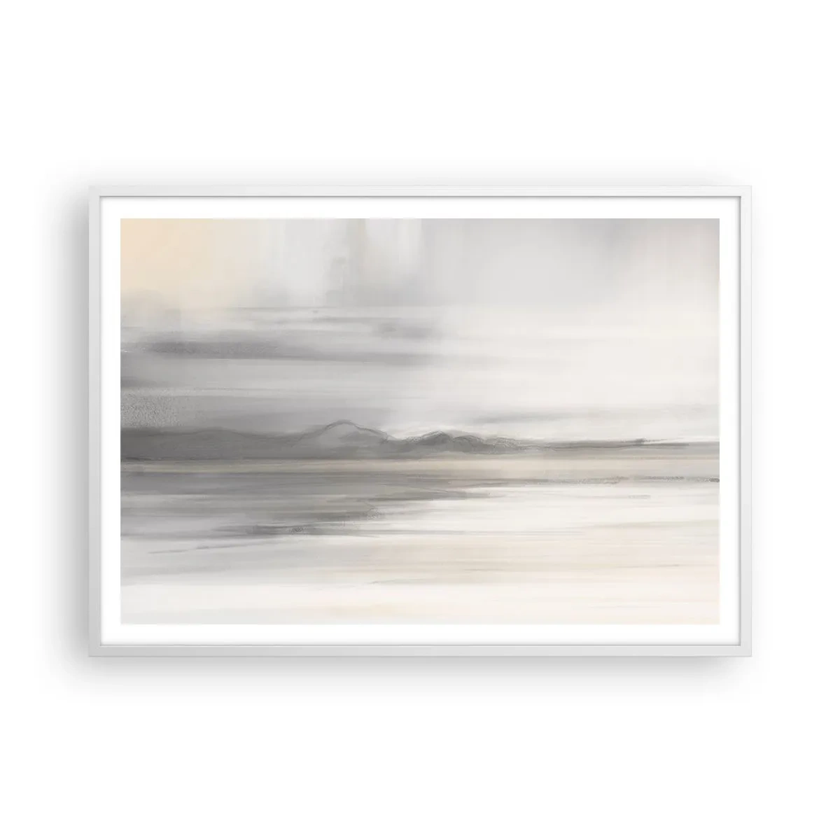Plakat w białej ramie - Zamyślona dal - 100x70 cm