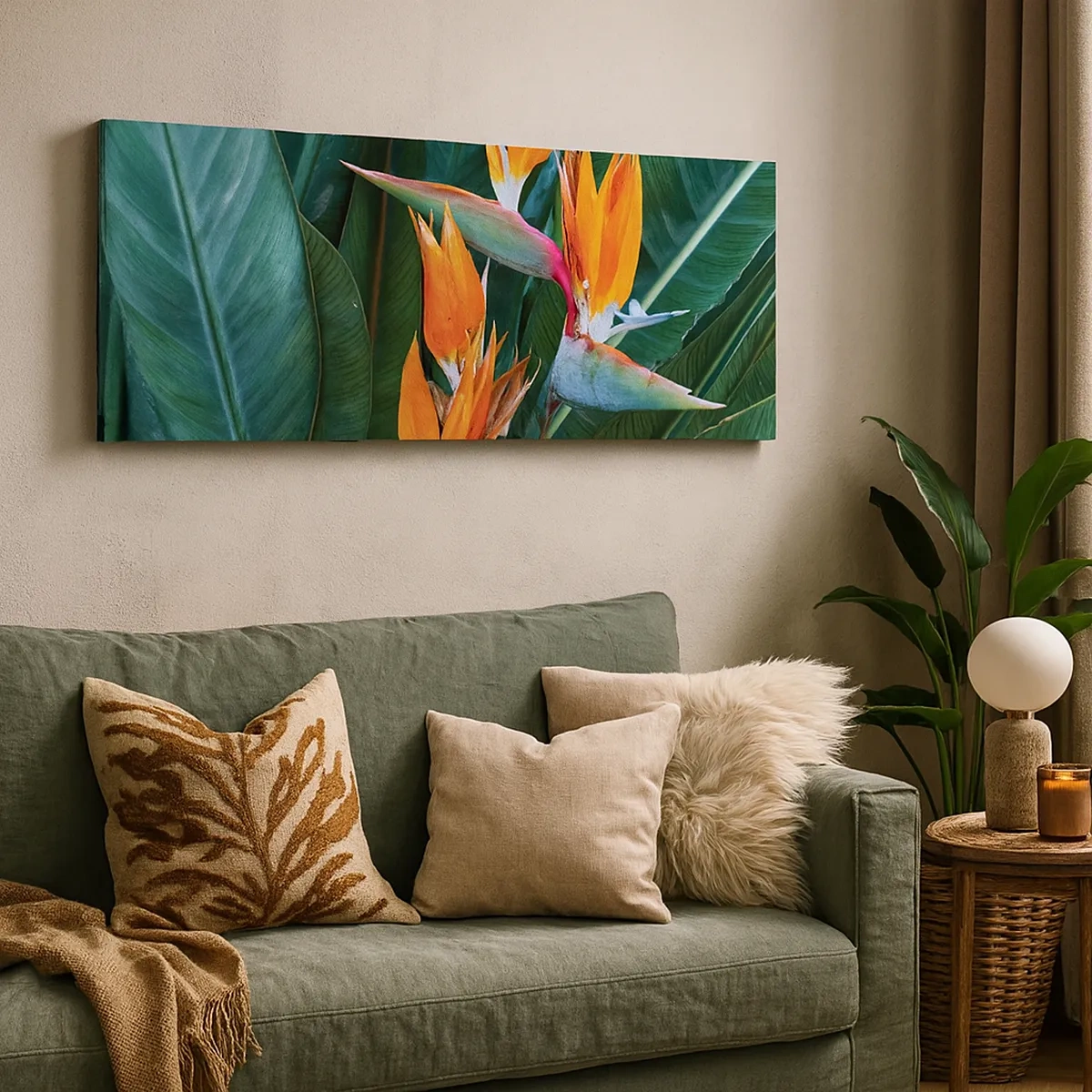 Obraz na płótnie - Czy to kwiat, czy to ptak? - 30x30 cm