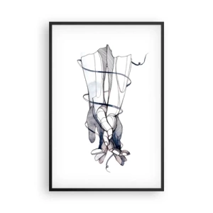 Plakat w czarnej ramie - Studium dotyku - 61x91 cm