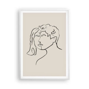 Plakat w białej ramie - I stała się jedność - 70x100 cm