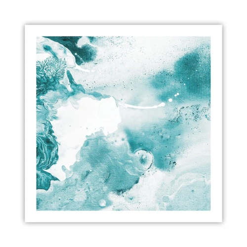 Plakat - Rozlewiska błękitu - 60x60 cm