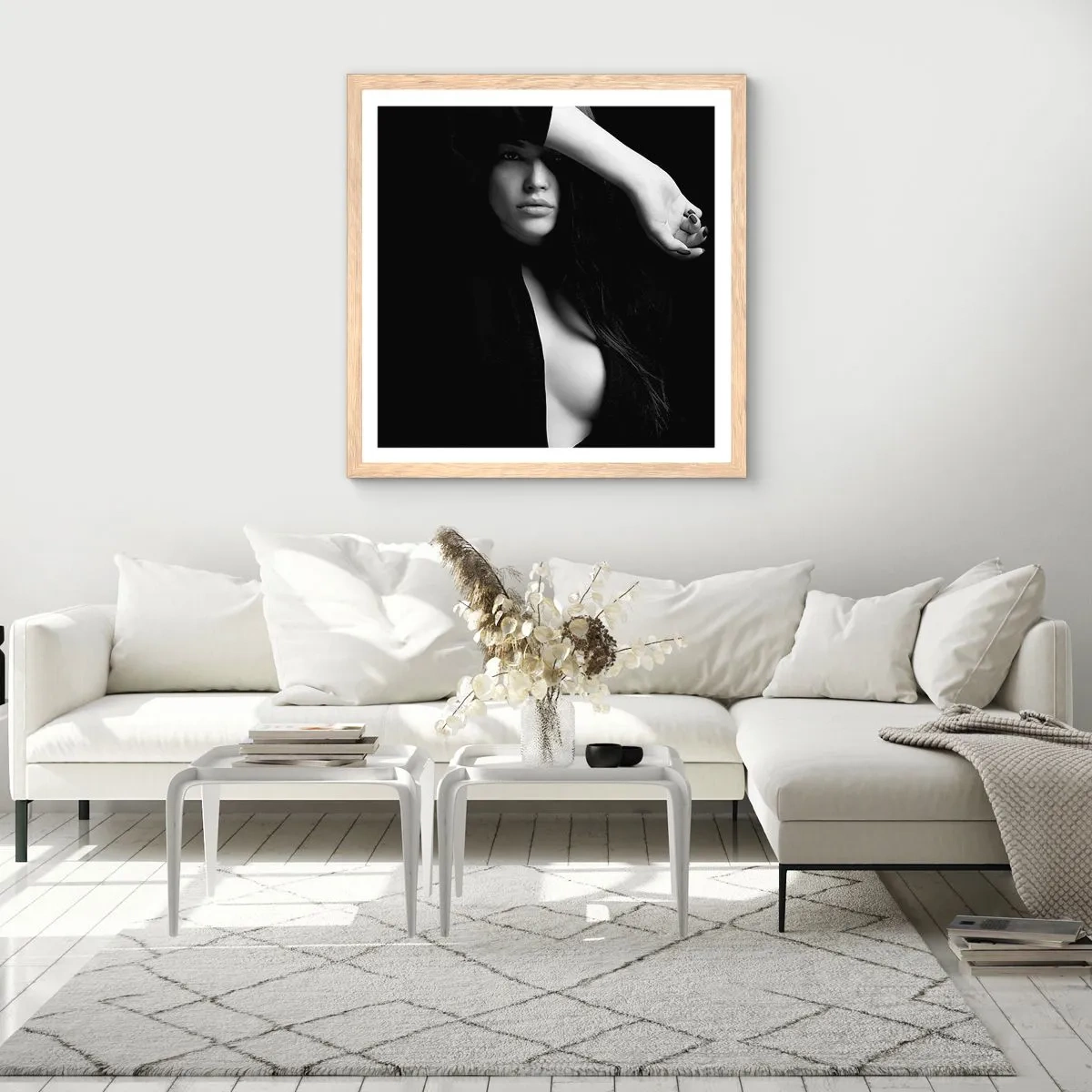 Plakat w ramie jasny dąb - Szkoła uwodzenia - 40x40 cm