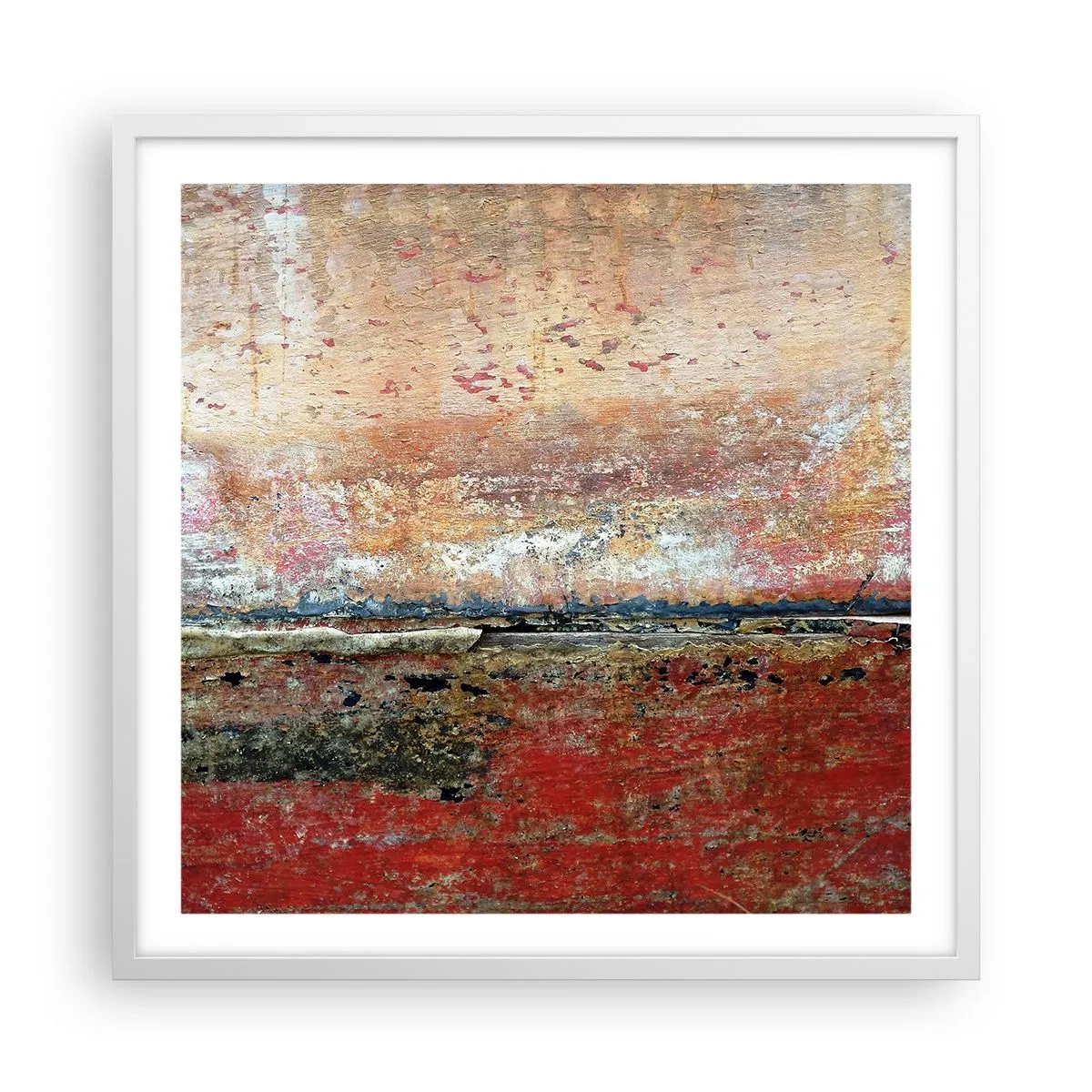 Plakat w białej ramie - Może to morze - 60x60 cm