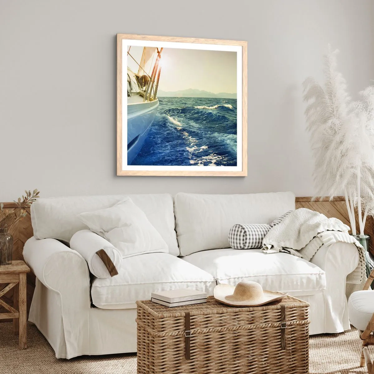 Plakat w ramie jasny dąb - Po przygodę - 50x50 cm