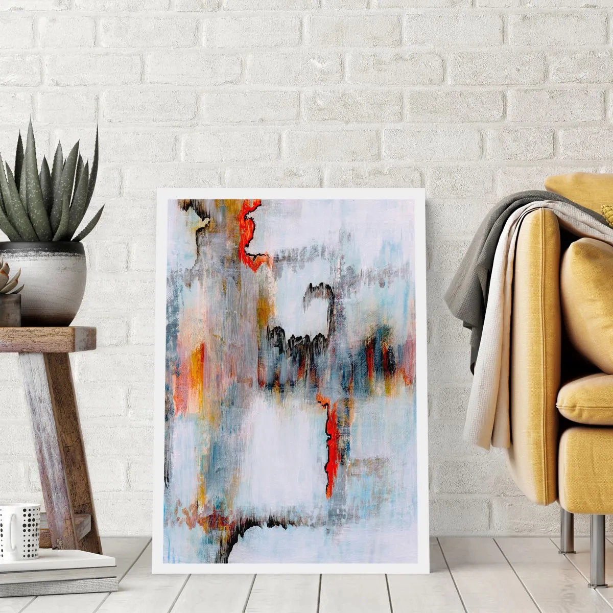 Plakat - Patykiem na wodzie - 40x50 cm
