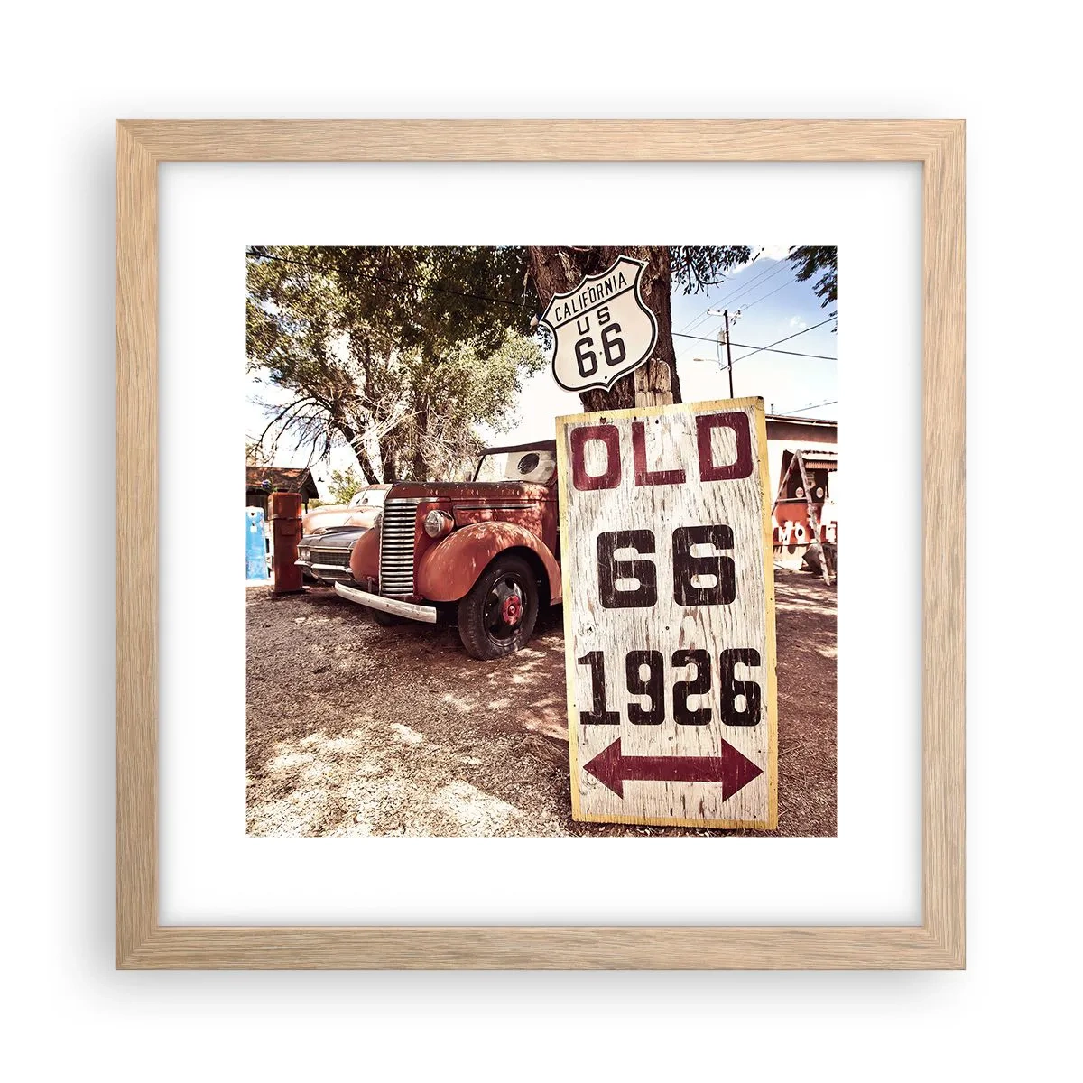 Plakat w ramie jasny dąb - Legenda amerykanskiej prowincji - 30x30 cm