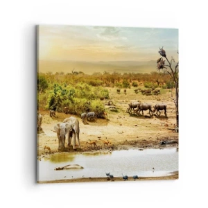 Obraz na płótnie - "Z Edenu zaś wypływała rzeka…" - 70x70 cm