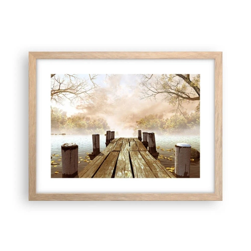 Plakat w ramie jasny dąb - Łagodny smutek jesieni - 40x30 cm