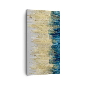 Obraz na płótnie - Wyzłocona granica - 45x80 cm