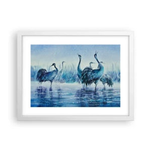 Plakat w białej ramie - Poranne spotkanie - 40x30 cm