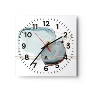 Zegar ścienny - Studium kropli - 30x30 cm