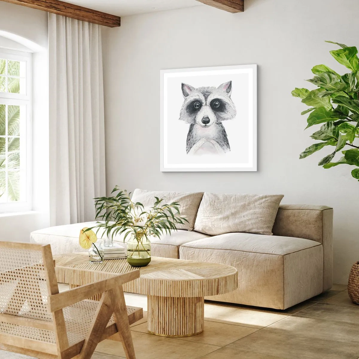 Plakat w białej ramie - Chwila na wzruszenie - 50x50 cm