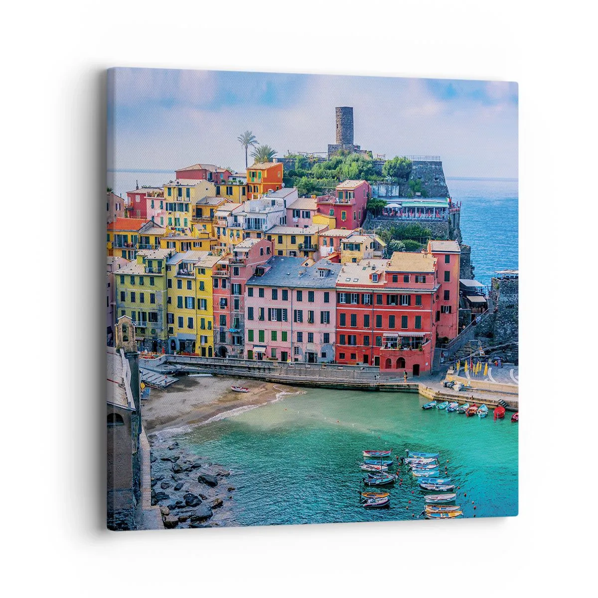 Obraz na płótnie - Śródziemnomorskie magiczne miasteczko - 40x40 cm