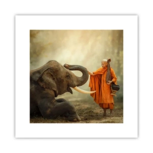 Plakat - Spotkanie w podróży - 30x30 cm