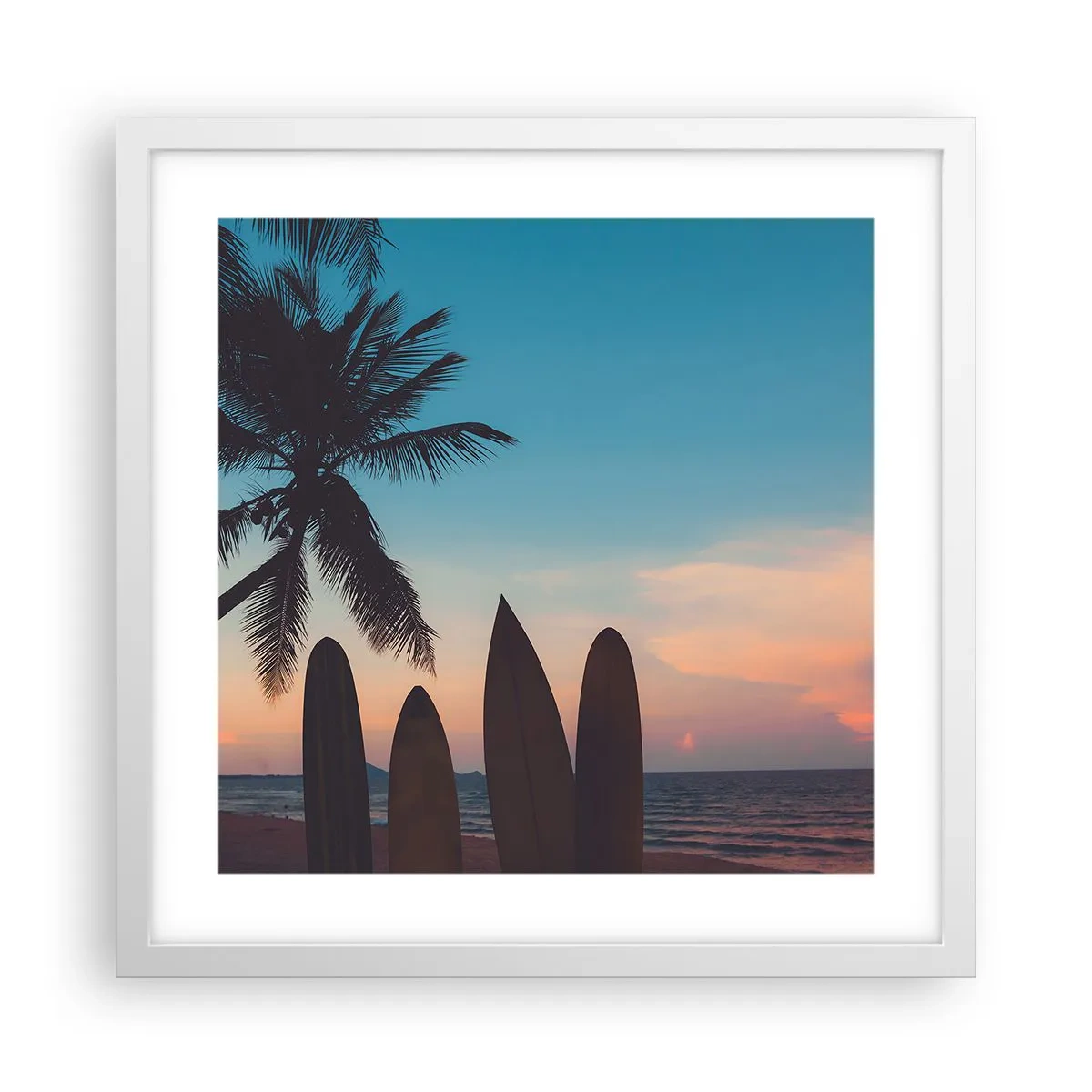 Plakat w białej ramie - Jutro też będzie zabawa - 40x40 cm