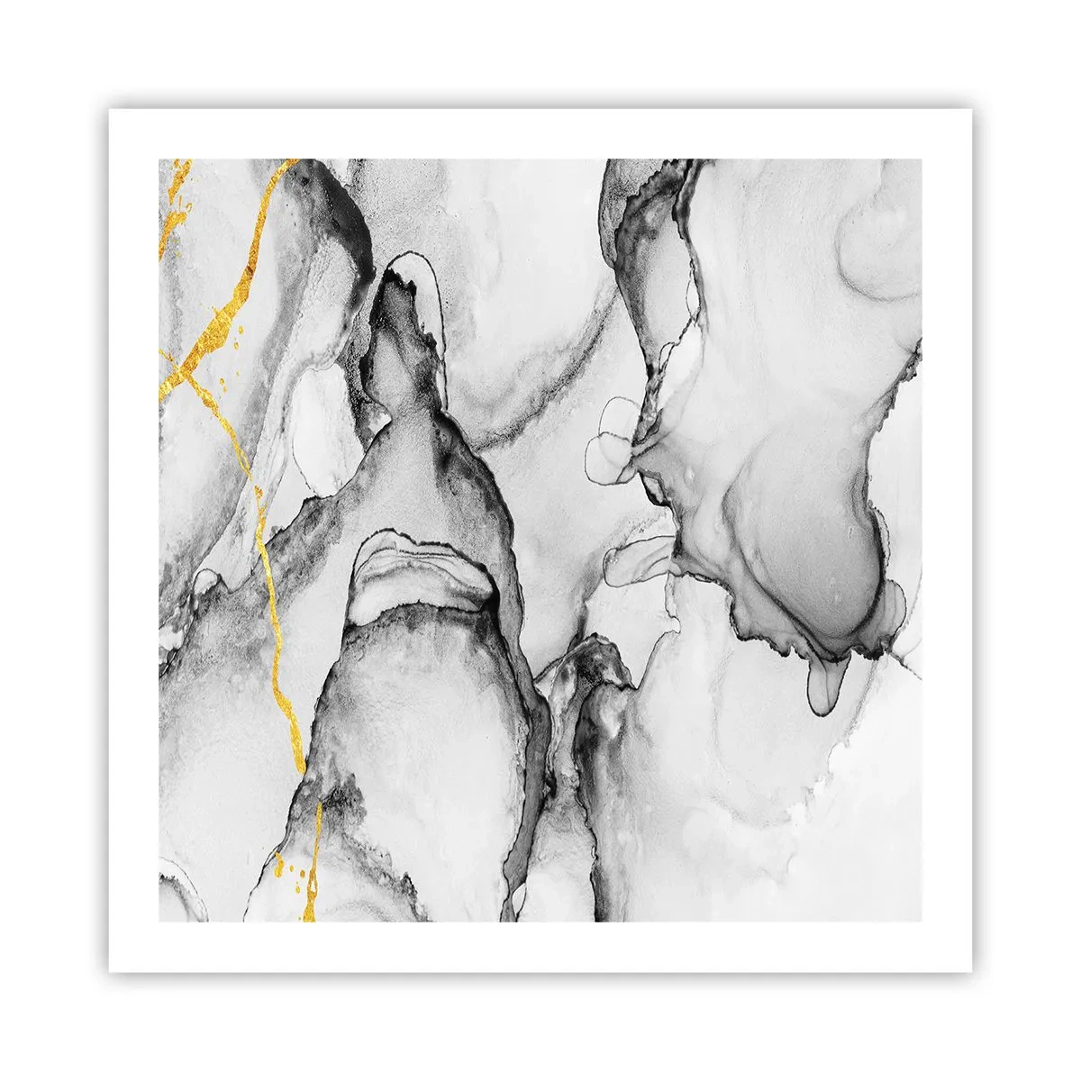 Plakat - Kompozycja z motywem złota - 60x60 cm