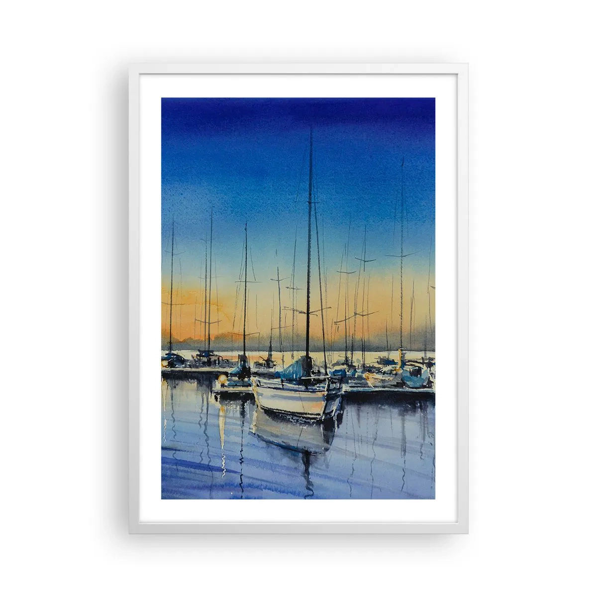 Plakat w białej ramie - Koniec dobrego dnia - 50x70 cm
