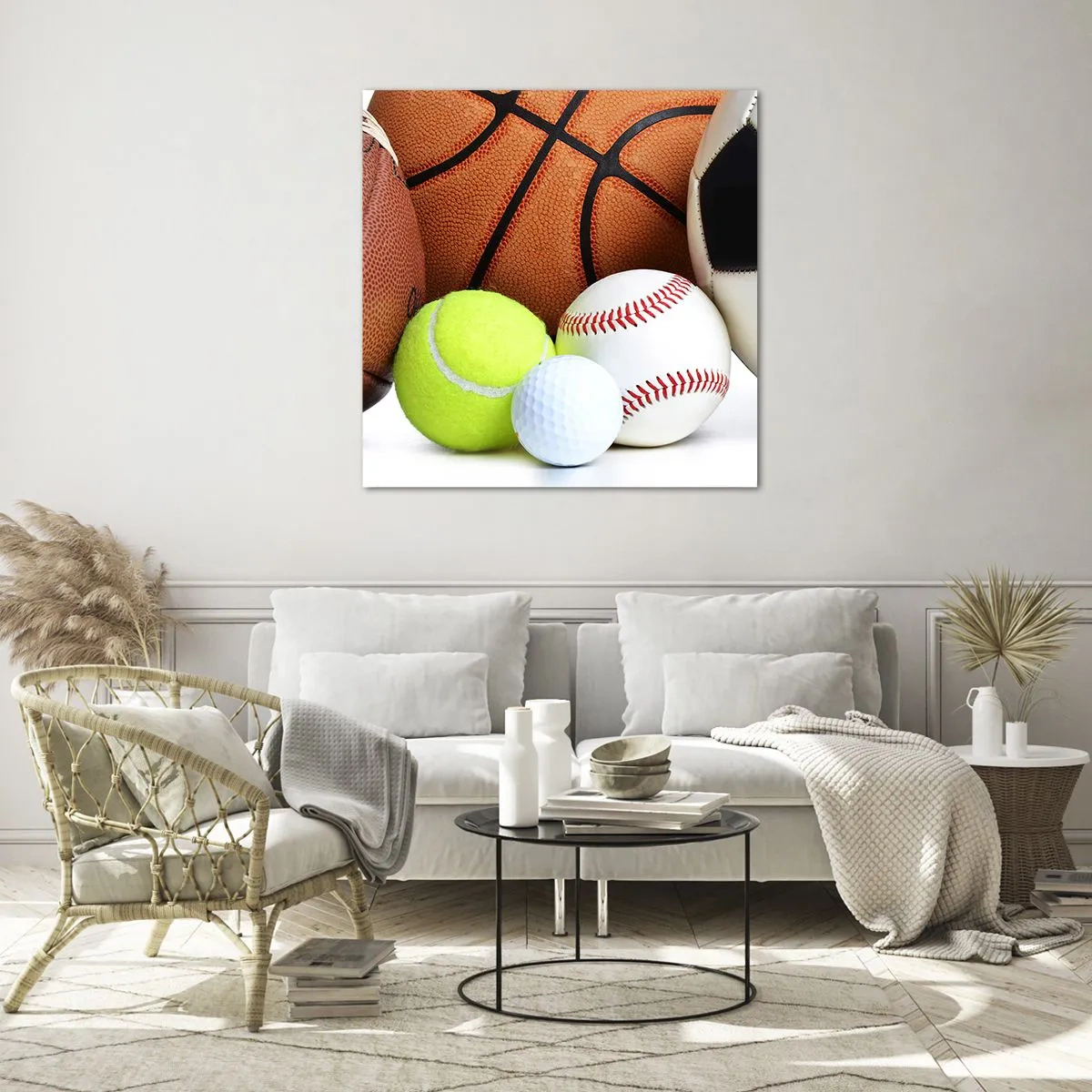 Obraz na szkle - Łączy nas piłka! - 30x30 cm