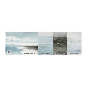 Fototapeta Próbka Premium Canvas - Łagodny przypływ - Brzeg Morza, Plaża, Spokój - 100x30 cm