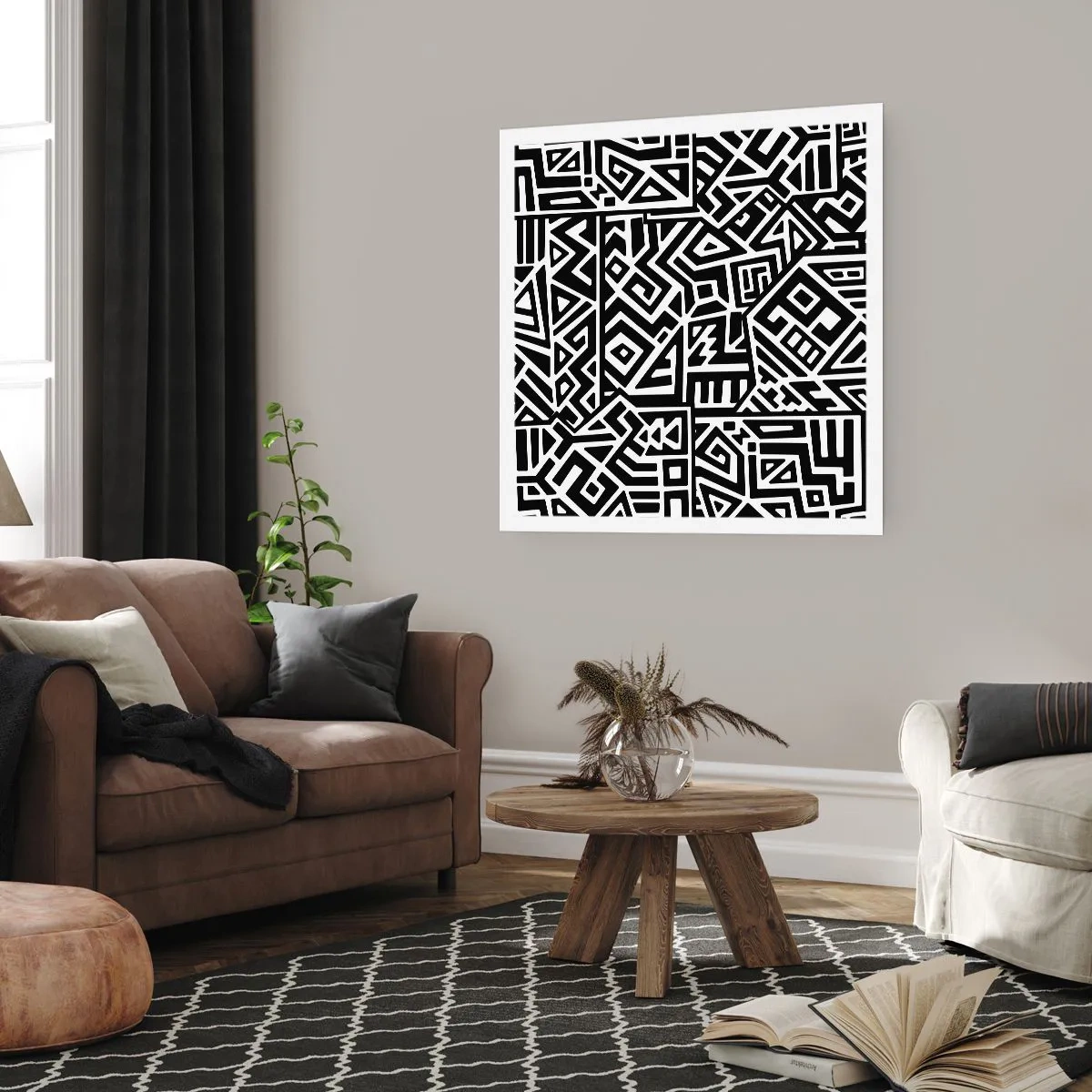 Plakat - Kompozycja prekolumbijska - 40x40 cm
