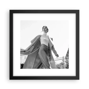 Plakat w czarnej ramie - Idziesz ze mną? - 30x30 cm