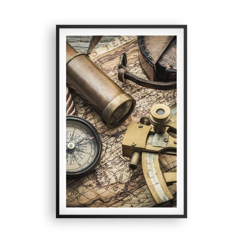 Plakat w czarnej ramie - Wyznacz kurs - 61x91 cm