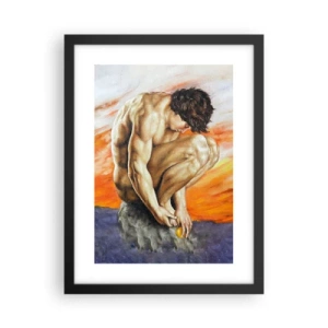 Plakat w czarnej ramie - Zatopiony w sobie - 30x40 cm