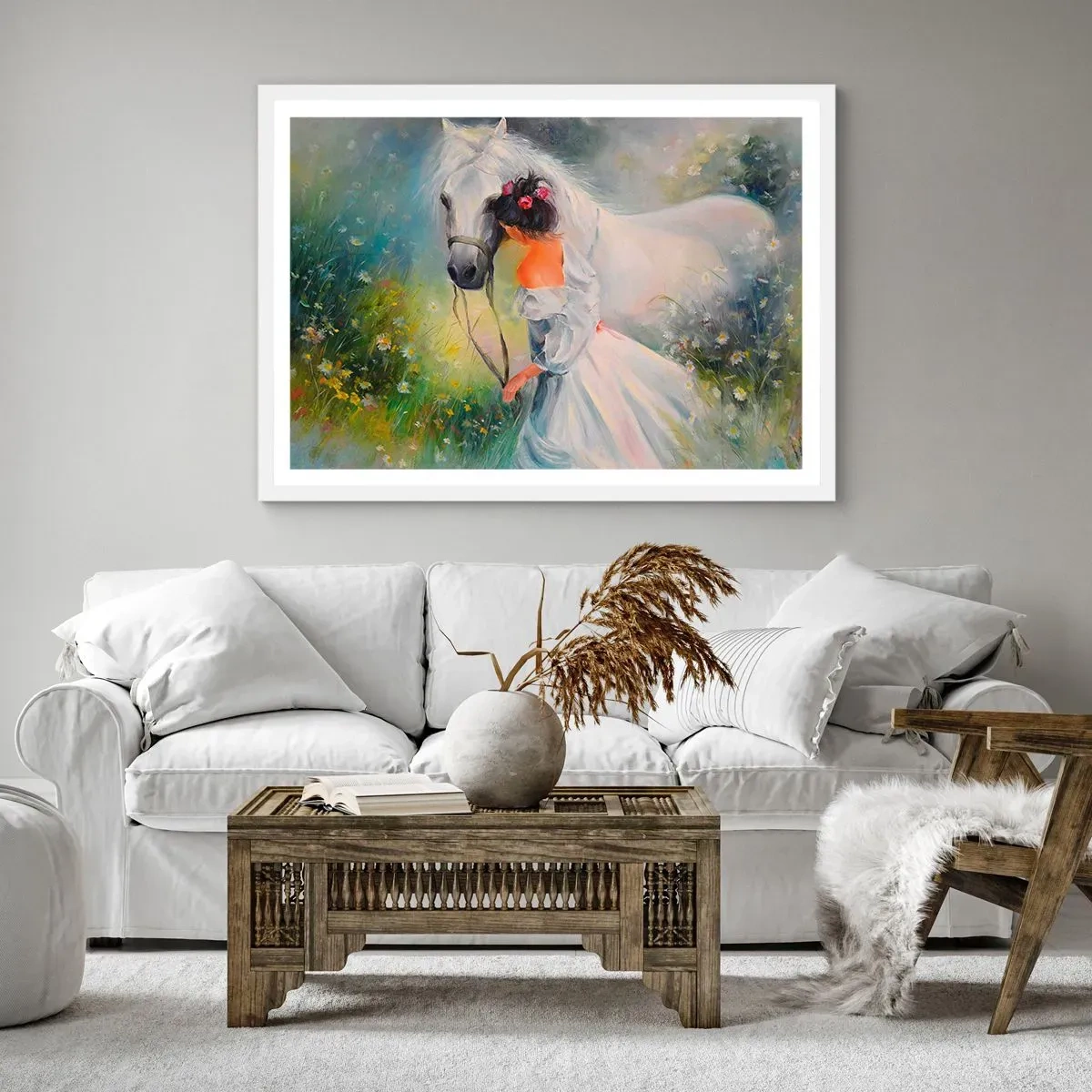 Plakat w białej ramie - Jak z pięknego snu - 50x40 cm