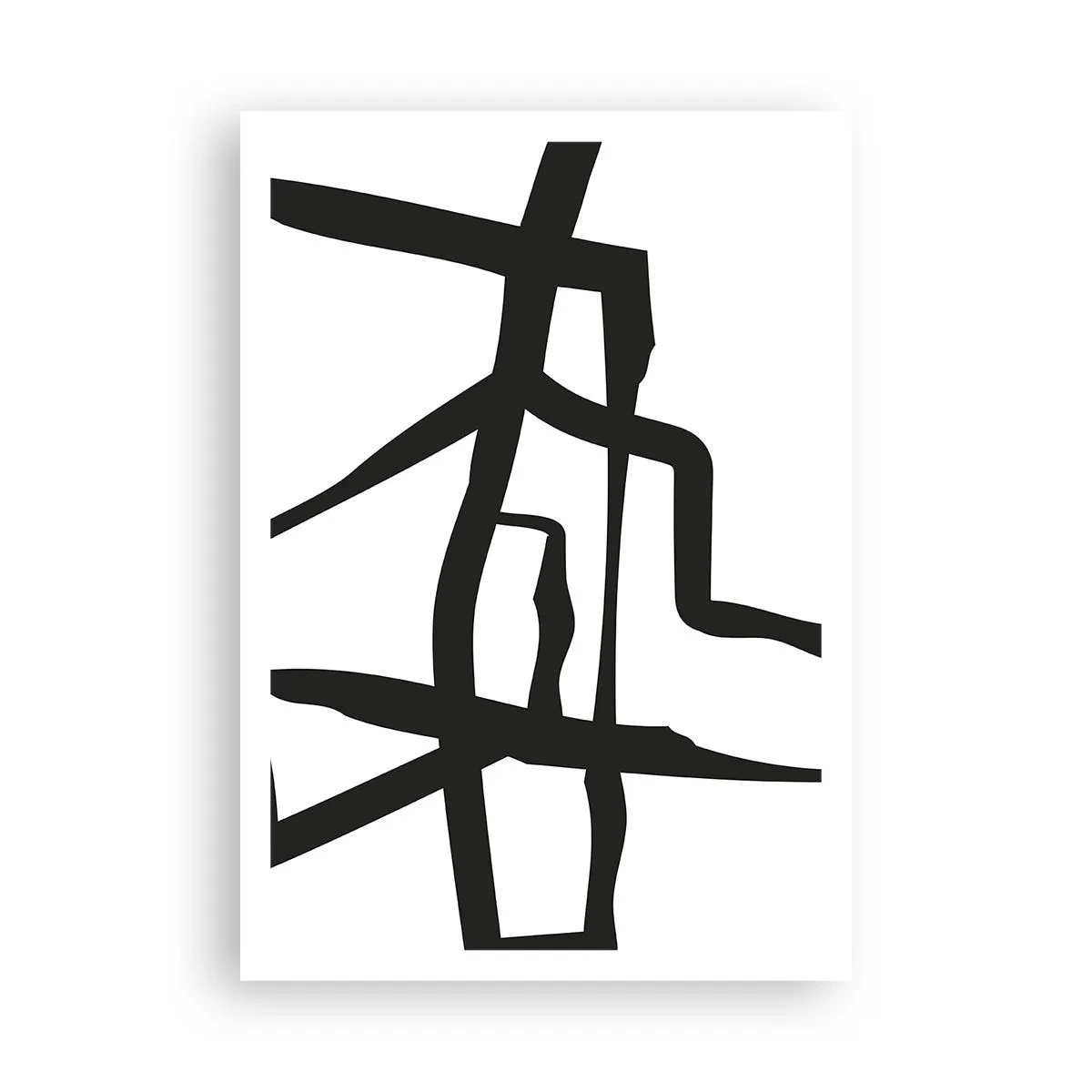 Plakat - Czarno-biała konstrukcja - 70x100 cm